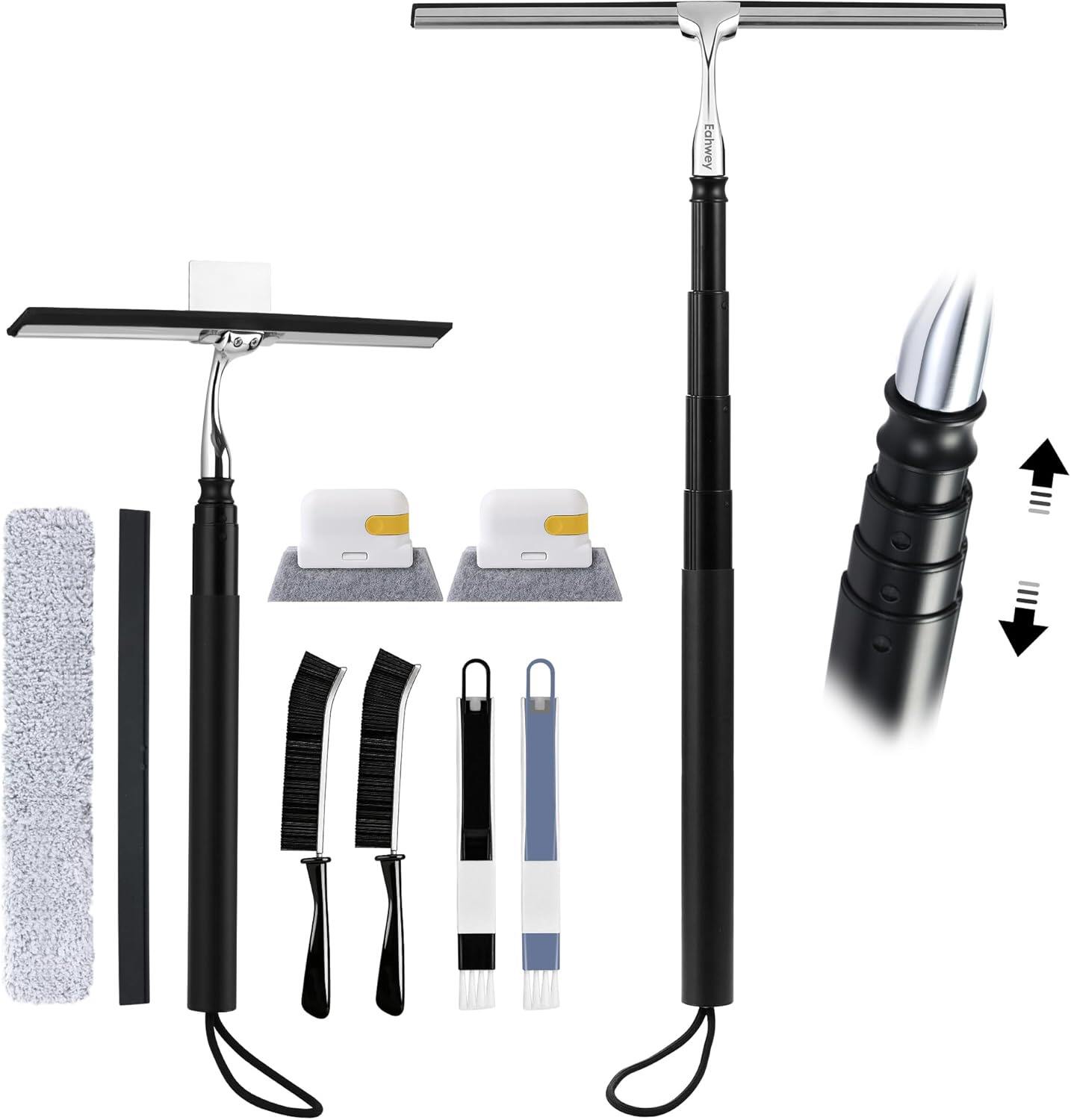 Telescopic Window Squeegee for High Windows