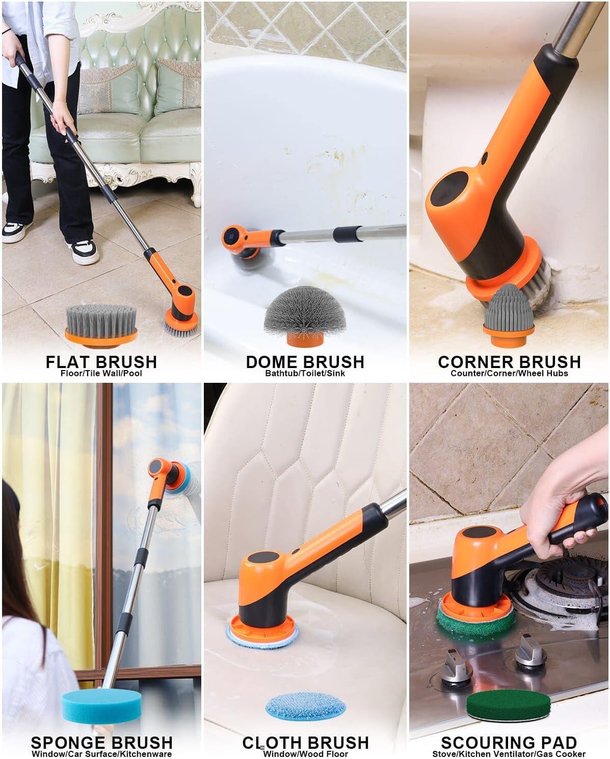 Electric Spin Scrubber for Bathroom