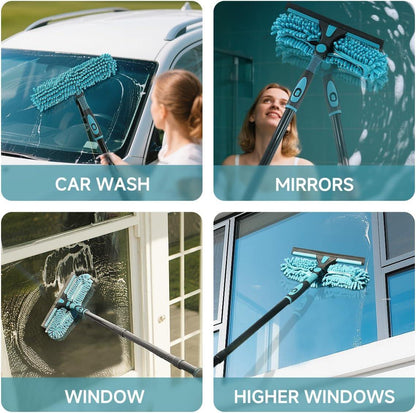 Professional 2-in-1 Window Squeegee Cleaner Tool