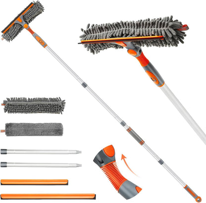 Squeegee Window Cleaner 2 in 1 Rotatable Window Cleaning Tool Kit