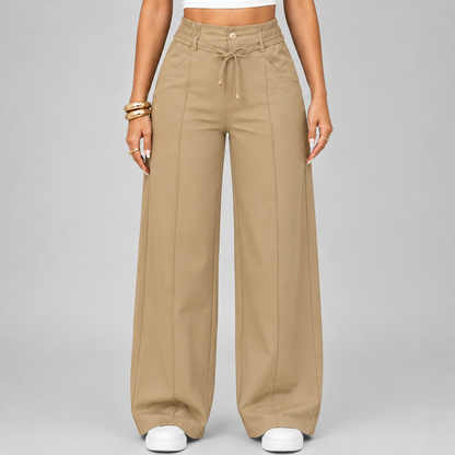 ⚡ New Arrival Casual Loose Fit Drawstring High Waist Wide Leg Pants