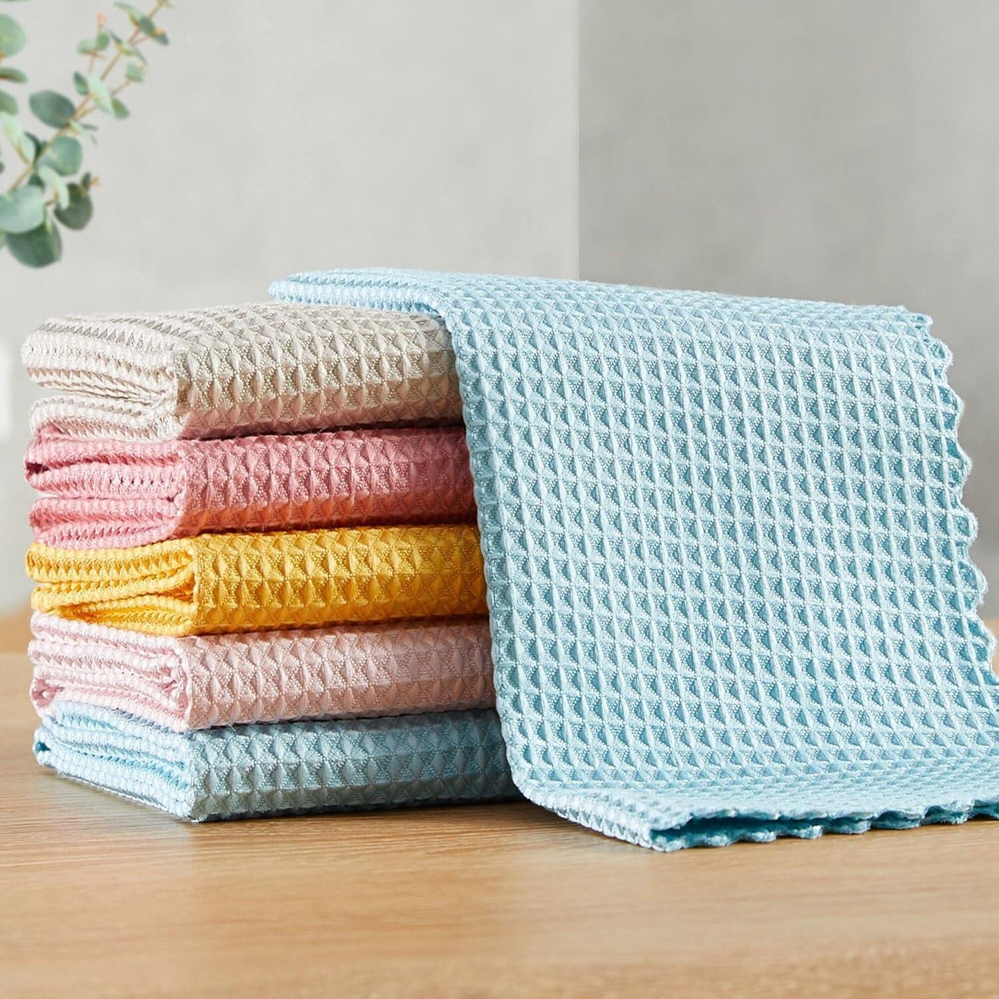 18 Pack Microfiber Cleaning Cloth, Kitchen Towels for Dish Drying Washing