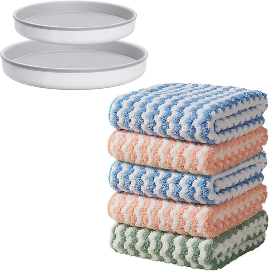 18 Pack Microfiber Cleaning Cloth, Kitchen Towels for Dish Drying Washing