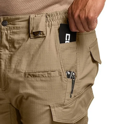 Men's Flex Stretch Tactical Pants, Water Resistant Ripstop Cargo Pants