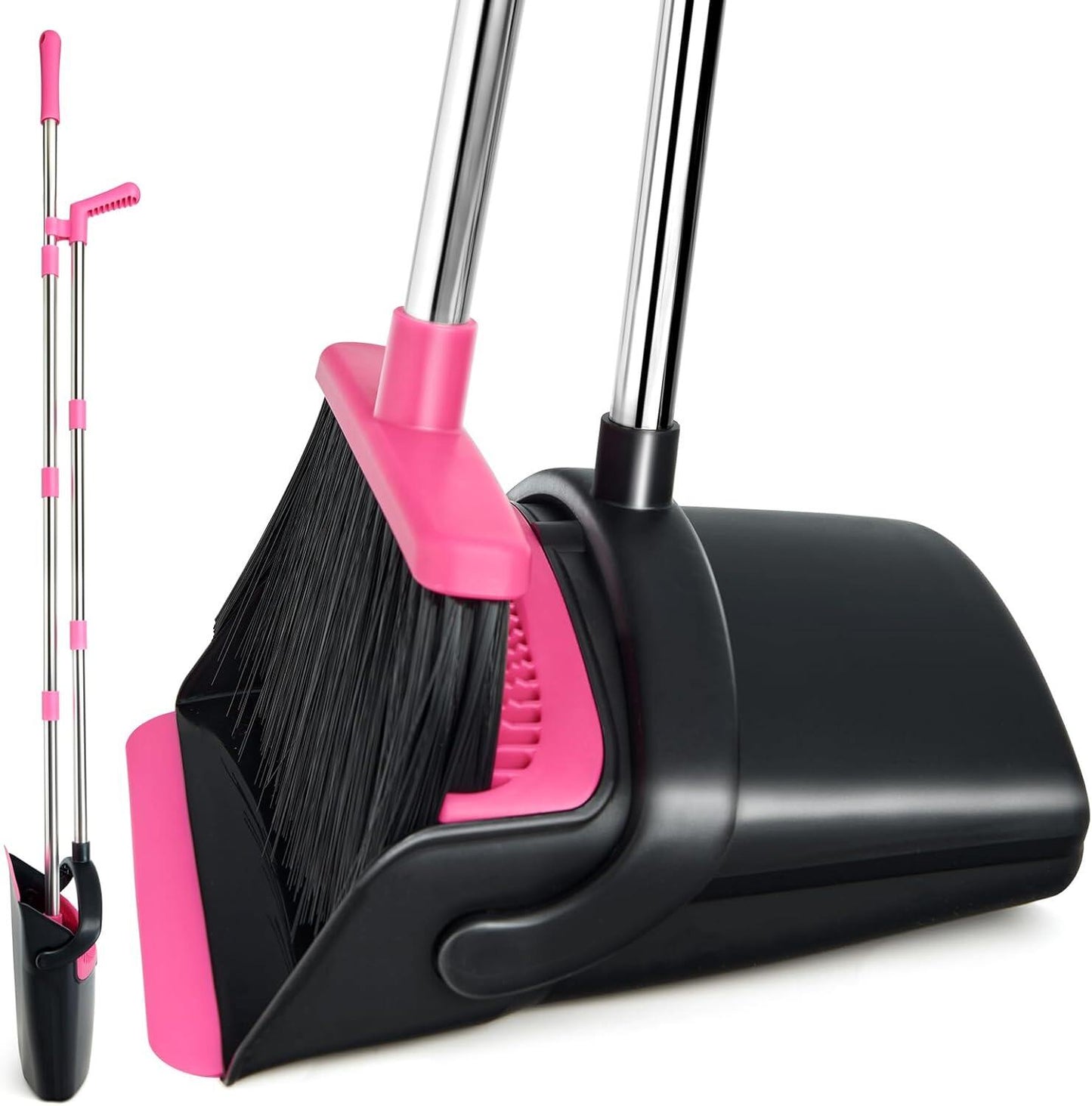 Broom and Dustpan Set with Long Handle