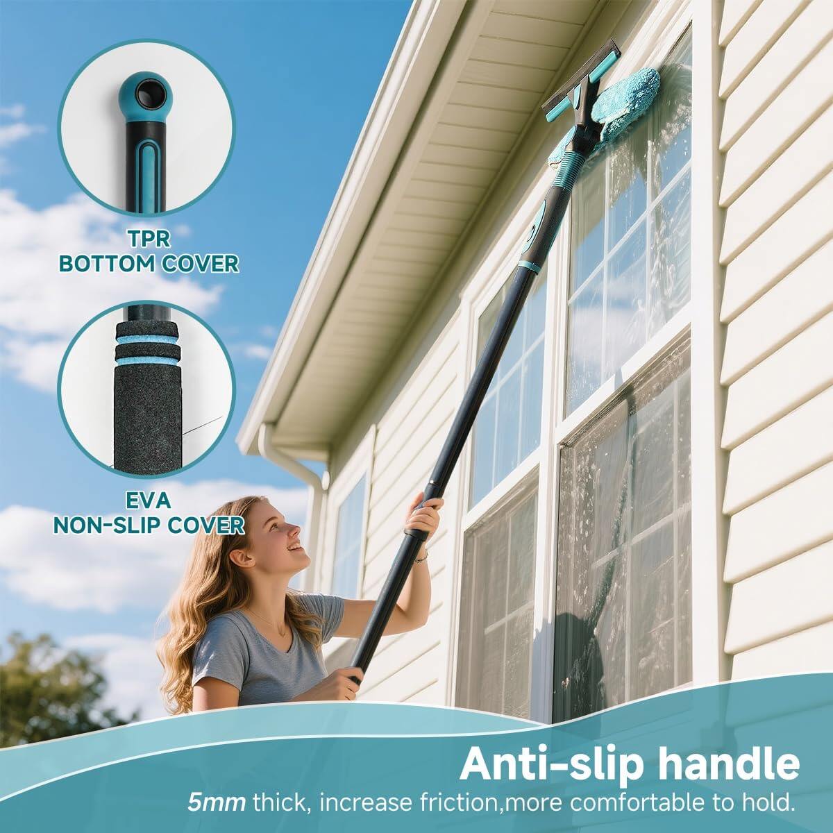 Professional 2-in-1 Window Squeegee Cleaner Tool