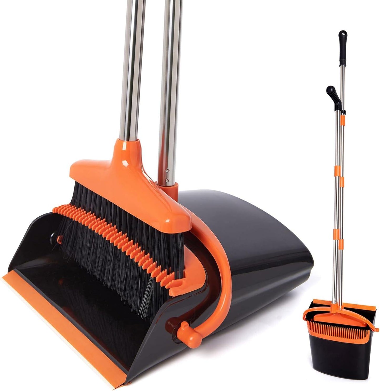 Broom and Dustpan Set with Long Handle