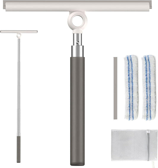 Telescopic 2-in-1 Squeegee for Window Cleaning