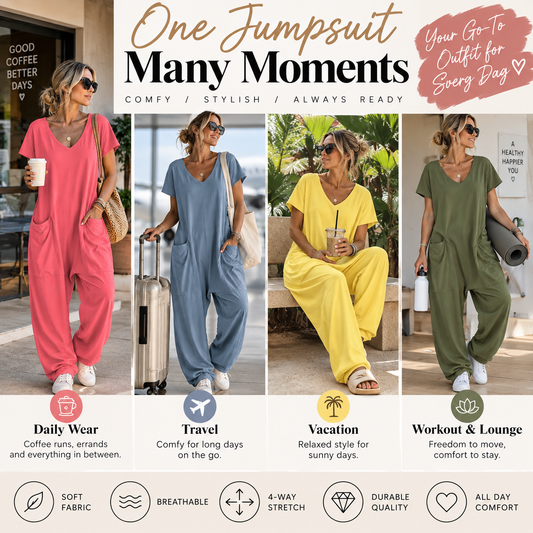 Women's Oversized Harem Jumpsuit with Pockets