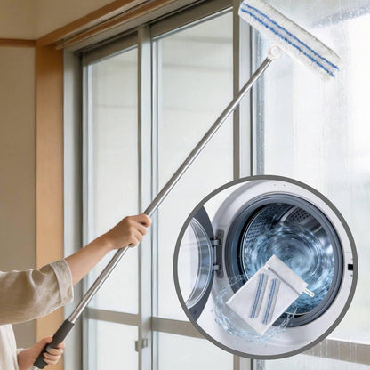 Telescopic 2-in-1 Squeegee for Window Cleaning