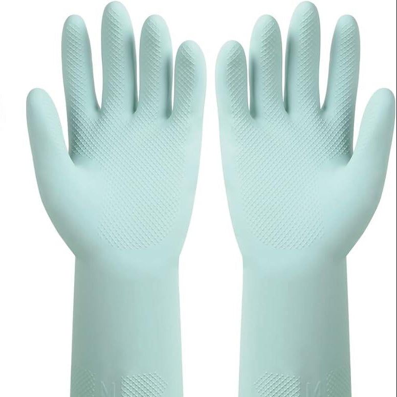 Dishwashing Rubber Gloves Reusable Kitchen Gloves 2Pairs Cleaning Gloves