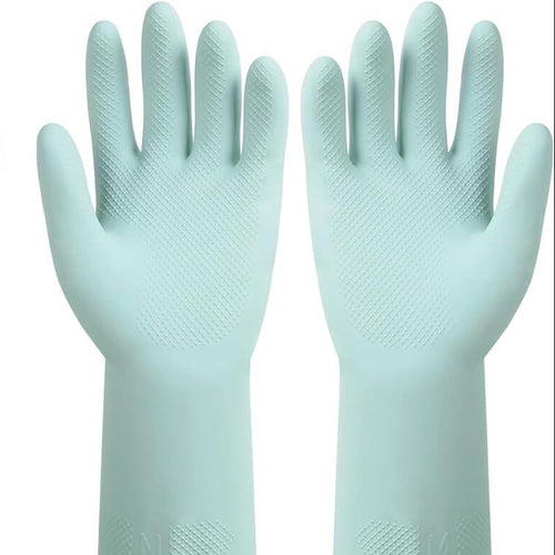 Dishwashing Rubber Gloves Reusable Kitchen Gloves 2Pairs Cleaning Gloves