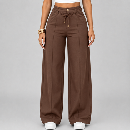 ⚡ New Arrival Casual Loose Fit Drawstring High Waist Wide Leg Pants