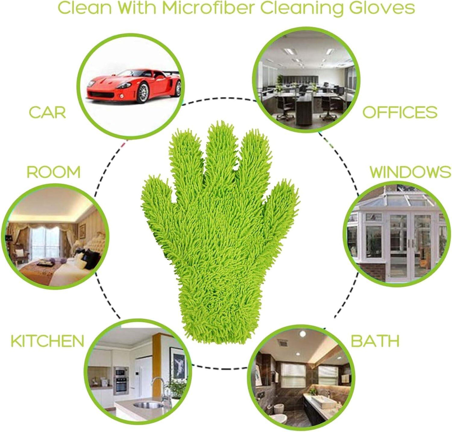 Microfiber Dusting Glove for Kitchen and Home