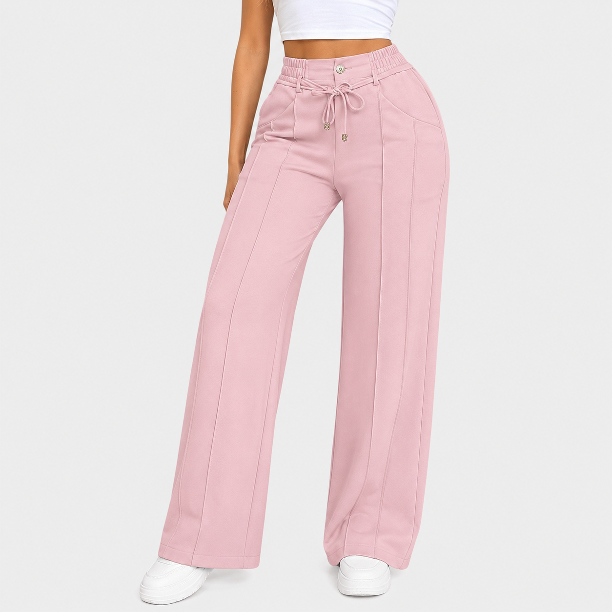 ⚡ New Arrival Casual Loose Fit Drawstring High Waist Wide Leg Pants