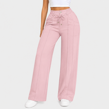 ⚡ New Arrival Casual Loose Fit Drawstring High Waist Wide Leg Pants