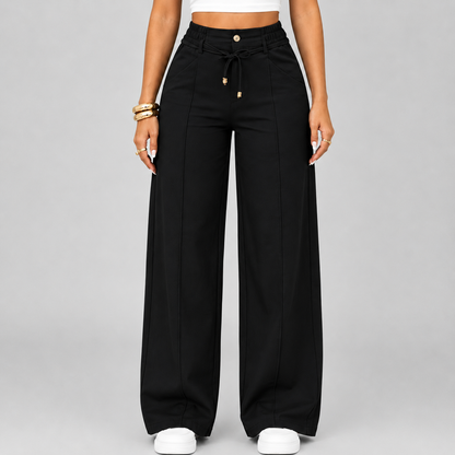 ⚡ New Arrival Casual Loose Fit Drawstring High Waist Wide Leg Pants