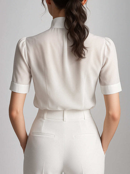 Elegant Blossom Embellished Floral Blouse