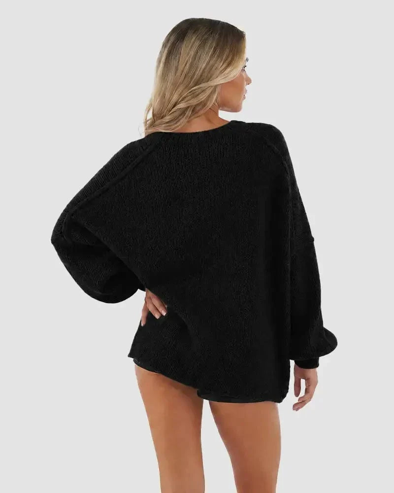 The Balloon Sleeve — Women's Oversized Cardigan Sweater